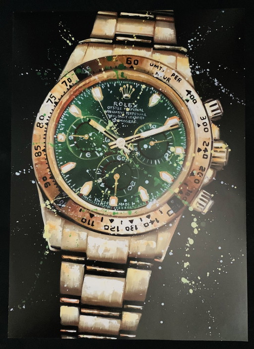 Rolex Daytona Gold Money Green Dial 116508. Glicee. Nr.: 51/200. By Fransmanart.