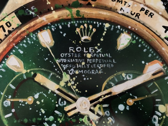 Image 1 of Rolex Daytona Gold Money Green Dial 116508. Glicee. Nr.: 51/200. By Fransmanart.