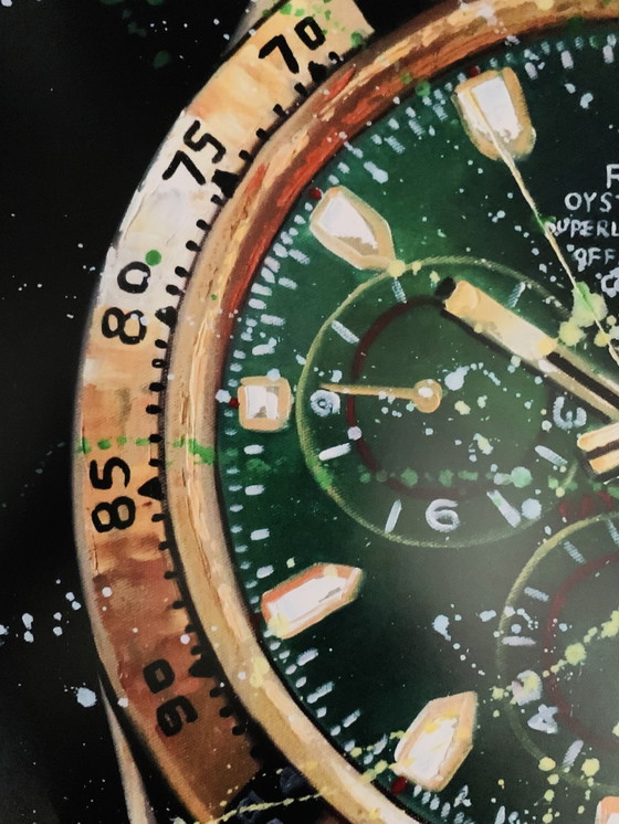 Image 1 of Rolex Daytona Gold Money Green Dial 116508. Glicee. Nr.: 51/200. By Fransmanart.