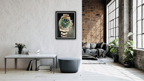 Image 1 of Rolex Daytona Gold Money Green Dial 116508. Glicee. Nr.: 51/200. By Fransmanart.