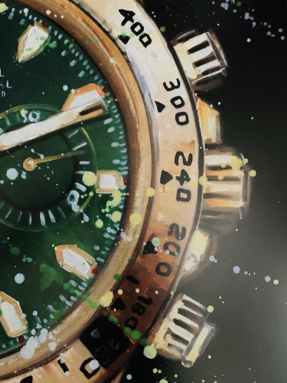 Image 1 of Rolex Daytona Gold Money Green Dial 116508. Glicee. Nr.: 51/200. By Fransmanart.