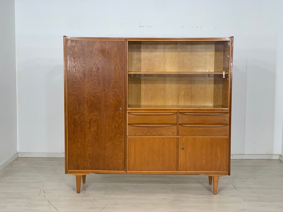 Image 1 of Mid Century hoge kast woonkamer vintage