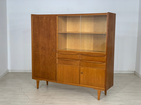 Image 1 of Mid Century hoge kast woonkamer vintage