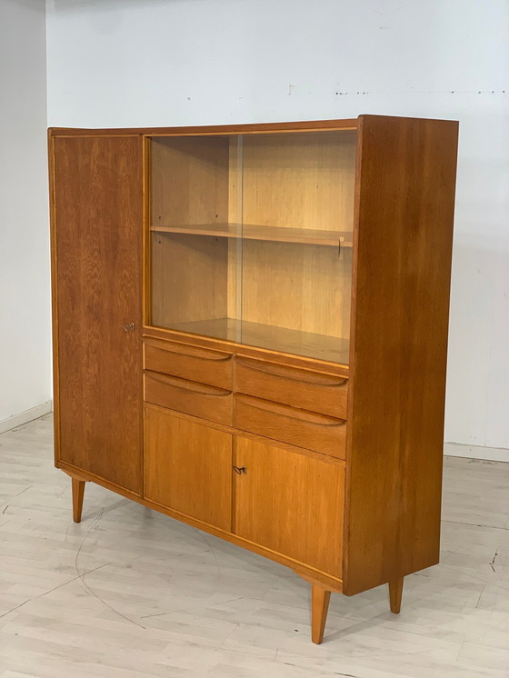 Image 1 of Mid Century hoge kast woonkamer vintage