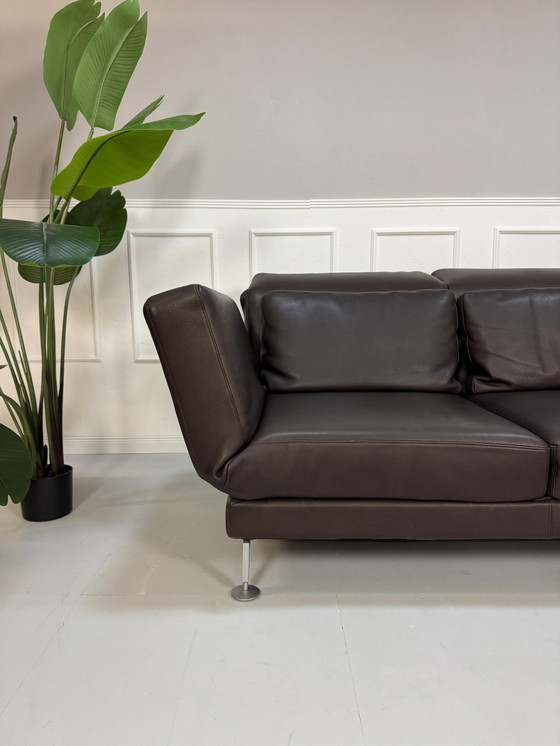 Image 1 of Brühl Moule Designer Sofa Leder Bruin Bankstel