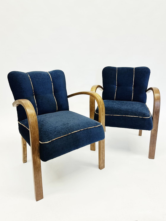 Image 1 of 2x Art deco fauteuil van J. Halabala