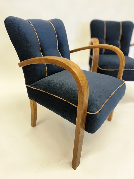 Image 1 of 2x Art deco fauteuil van J. Halabala