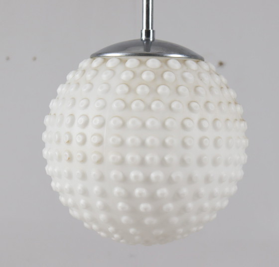 Image 1 of Bubble Space Age opalen glazen plafondlamp/plafondlamp van Rolf Krüger For Staff, Duitsland, jaren 1970