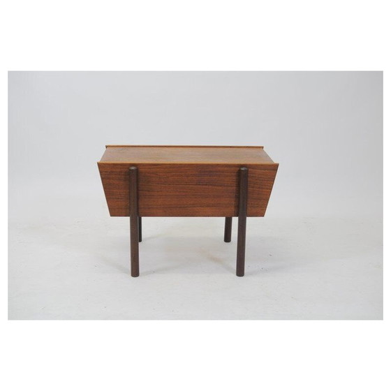 Image 1 of Vintage Deense naai-bijzettafel in teak, 1960