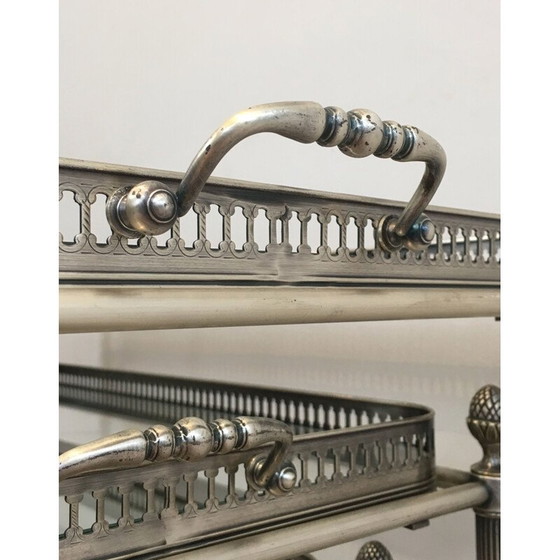 Image 1 of Suite van 3 Vintage Franse 1970 Nesting Tables op wielen