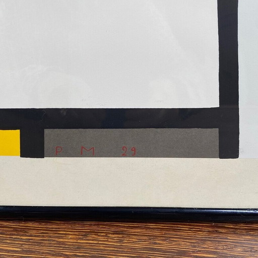 Vintage Mondriaan-serigrafie, 1983
