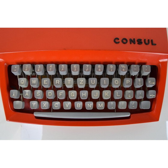 Image 1 of Vintage typemachine "Consul" van metaal en plastic, Tsjechoslowakije 1960
