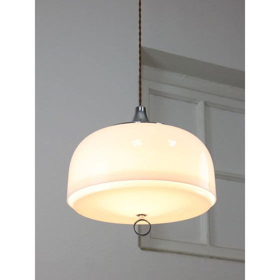 Image 1 of Vintage witte Space Age hanglamp van Guzzini