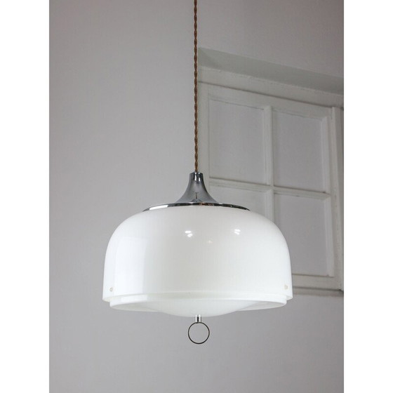 Image 1 of Vintage witte Space Age hanglamp van Guzzini