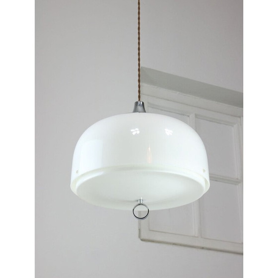 Image 1 of Vintage witte Space Age hanglamp van Guzzini