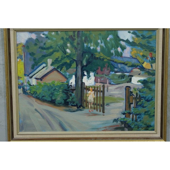 Image 1 of Vintage schilderij door Hjamar Larsson, Zweden 1946