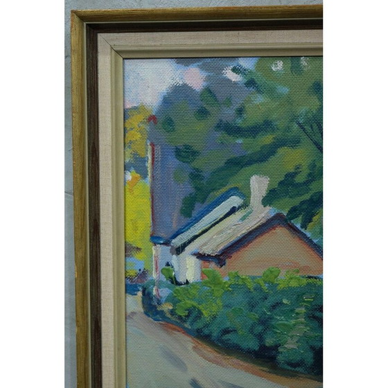 Image 1 of Vintage schilderij door Hjamar Larsson, Zweden 1946
