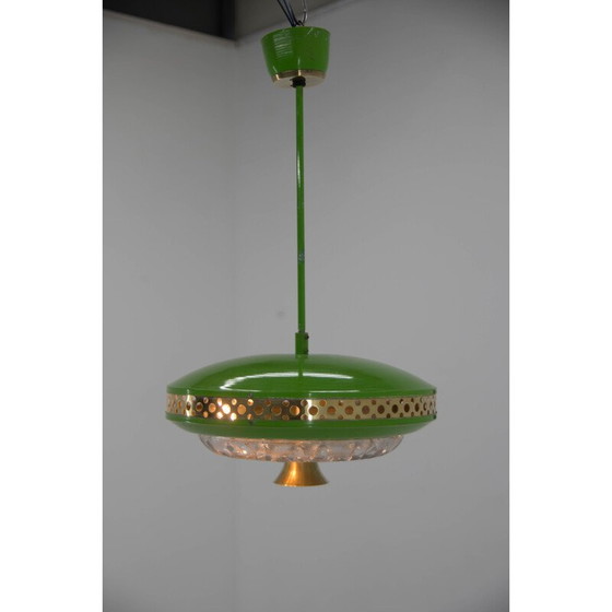 Image 1 of Vintage metalen hanglamp van Ludib Bratislava, Tsjecho-Slowakije 1960