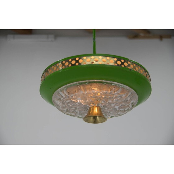 Image 1 of Vintage metalen hanglamp van Ludib Bratislava, Tsjecho-Slowakije 1960