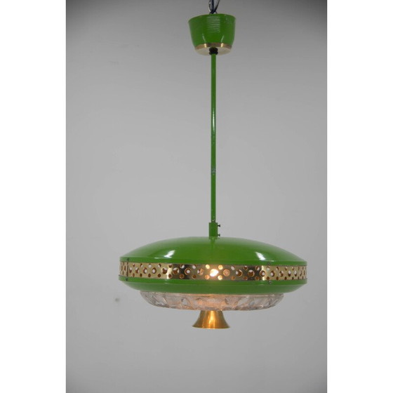 Image 1 of Vintage metalen hanglamp van Ludib Bratislava, Tsjecho-Slowakije 1960