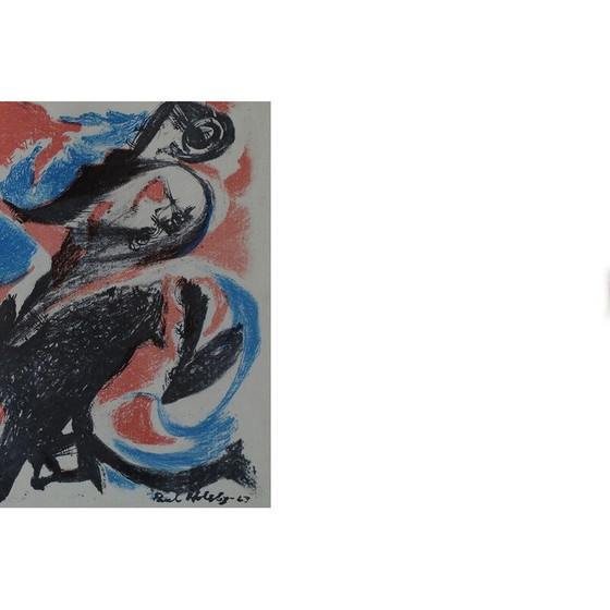 Image 1 of Vintage kleurenschilderij door Paul Holsby, 1963