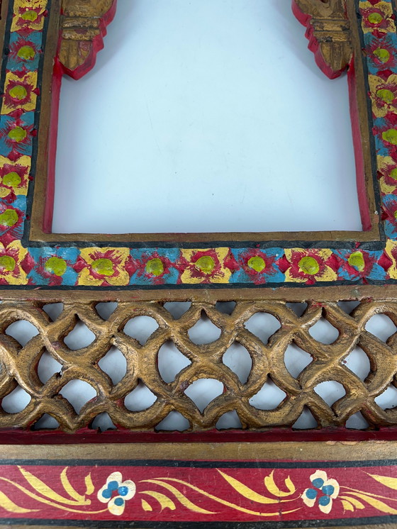 Image 1 of Jharokha Rajasthani Houten Vintage Wandframe Traditioneel Wanddecor India Azië