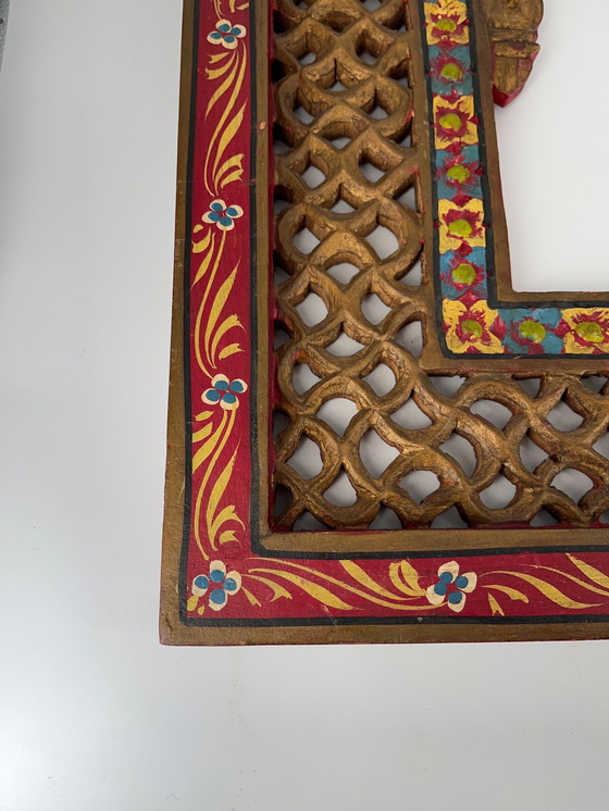 Image 1 of Jharokha Rajasthani Houten Vintage Wandframe Traditioneel Wanddecor India Azië