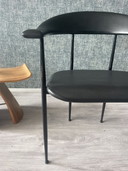 4x Volledig zwarte P40 fauteuil van Giancarlo Vegni voor Fasem, ca80s