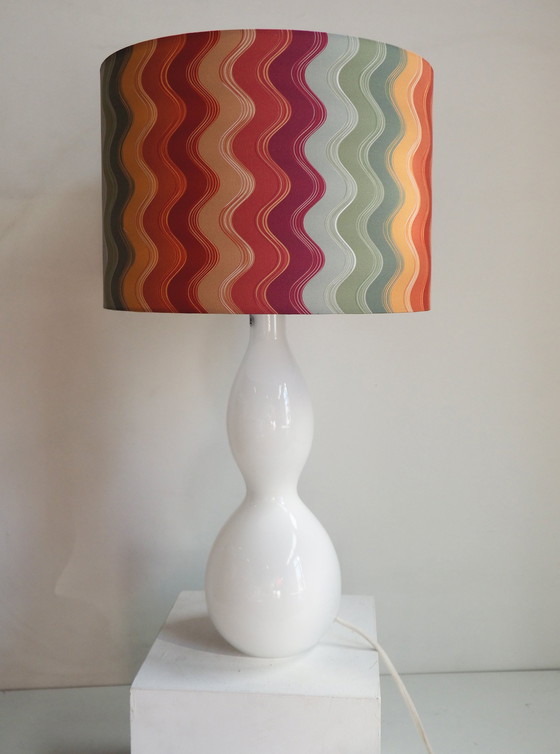 Image 1 of Vintage Yusos Salbu Lamp / Schaduw Missoni Stof