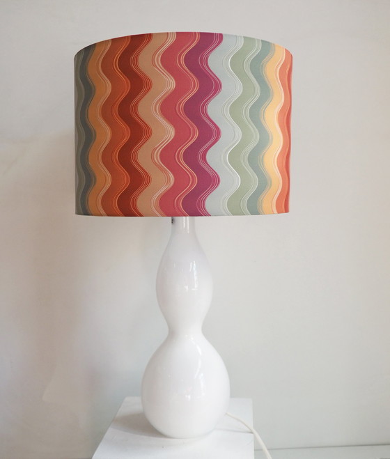 Image 1 of Vintage Yusos Salbu Lamp / Schaduw Missoni Stof