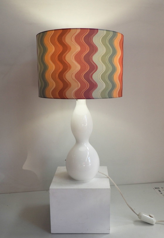 Image 1 of Vintage Yusos Salbu Lamp / Schaduw Missoni Stof