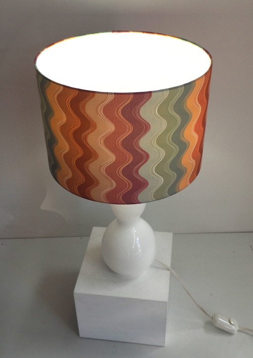 Vintage Yusos Salbu Lamp / Schaduw Missoni Stof