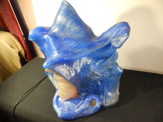 Image 1 of Remo Pintus - Modernistische verlichtingssculptuur van hars - Vintage