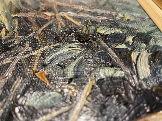 Image 1 of Willy Tiedjen Olieschilderij Eenden