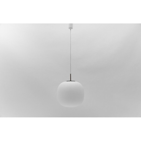 Image 1 of Vintage opaline glazen plafondlamp voor Limburg, Duitsland 1960