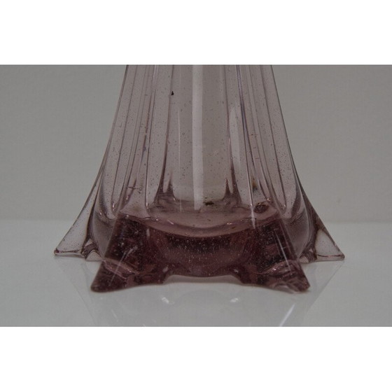 Image 1 of Vintage vaas van Tsjechisch kunstglas door Glaswerk Novy Bor, jaren 1950