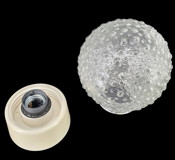 Image 1 of 2117 Vintage Glazen Plafonniere Met Bubbeltjes