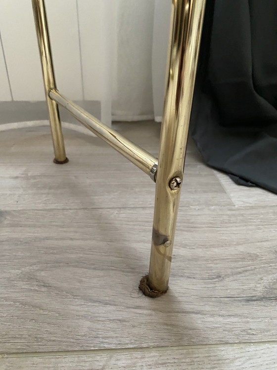 Image 1 of Verguld metalen kaptafel en fauteuil, Vintage