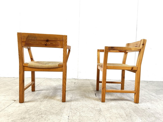 Image 1 of Vintage scandinavische grenenhouten eetkamerstoelen, jaren 1960 door GM Mobler