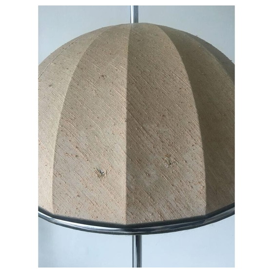 Image 1 of Vintage eenvoetige verchroomde metalen vloerlamp, 1960