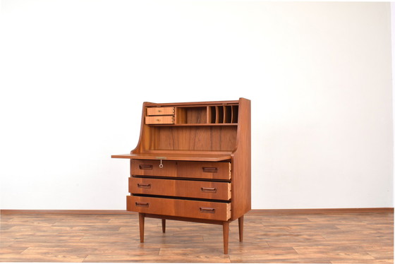 Image 1 of Mid Century Deense teakhouten secretaire van Gunnar Nielsen voor Tibergaard, 1960S.