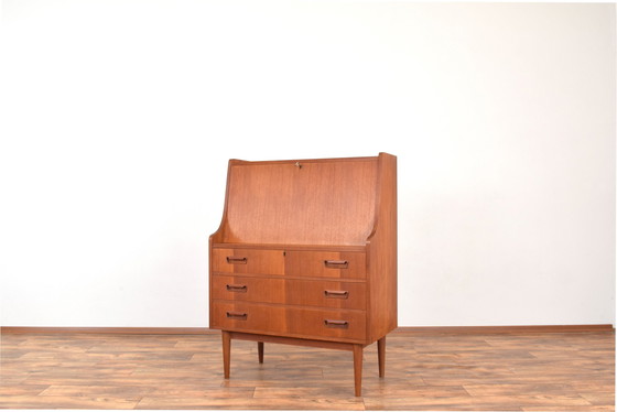 Image 1 of Mid Century Deense teakhouten secretaire van Gunnar Nielsen voor Tibergaard, 1960S.