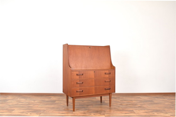 Image 1 of Mid Century Deense teakhouten secretaire van Gunnar Nielsen voor Tibergaard, 1960S.