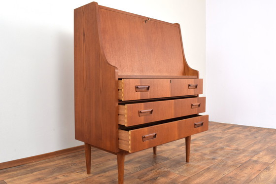 Image 1 of Mid Century Deense teakhouten secretaire van Gunnar Nielsen voor Tibergaard, 1960S.