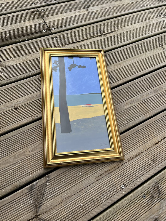 Image 1 of Cap Coz. Gouache van Frédéric Cadiou