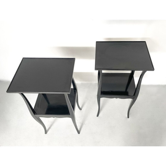 Image 1 of Paar vintage bijzettafels