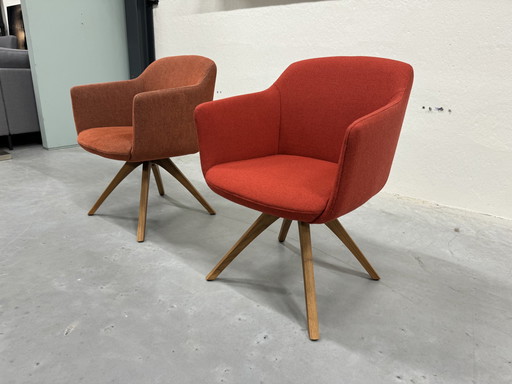 2 Rolf Benz 640 Eetkamerstoelen Stof