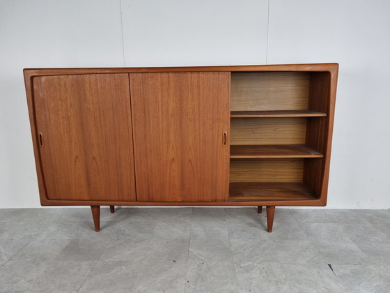 Image 1 of HP Hansen Made in Denmark teakhouten highboard, jaren 60