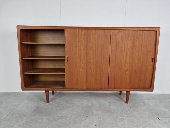 Image 1 of HP Hansen Made in Denmark teakhouten highboard, jaren 60