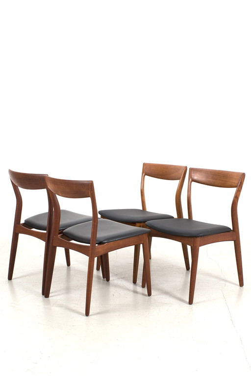 4x vintage eetkamerstoelen art. 65453